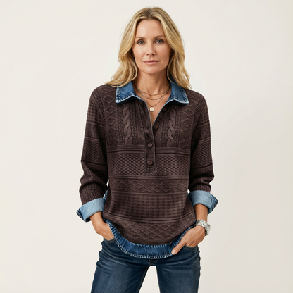 Sofia | Modern Half-Button Sweater