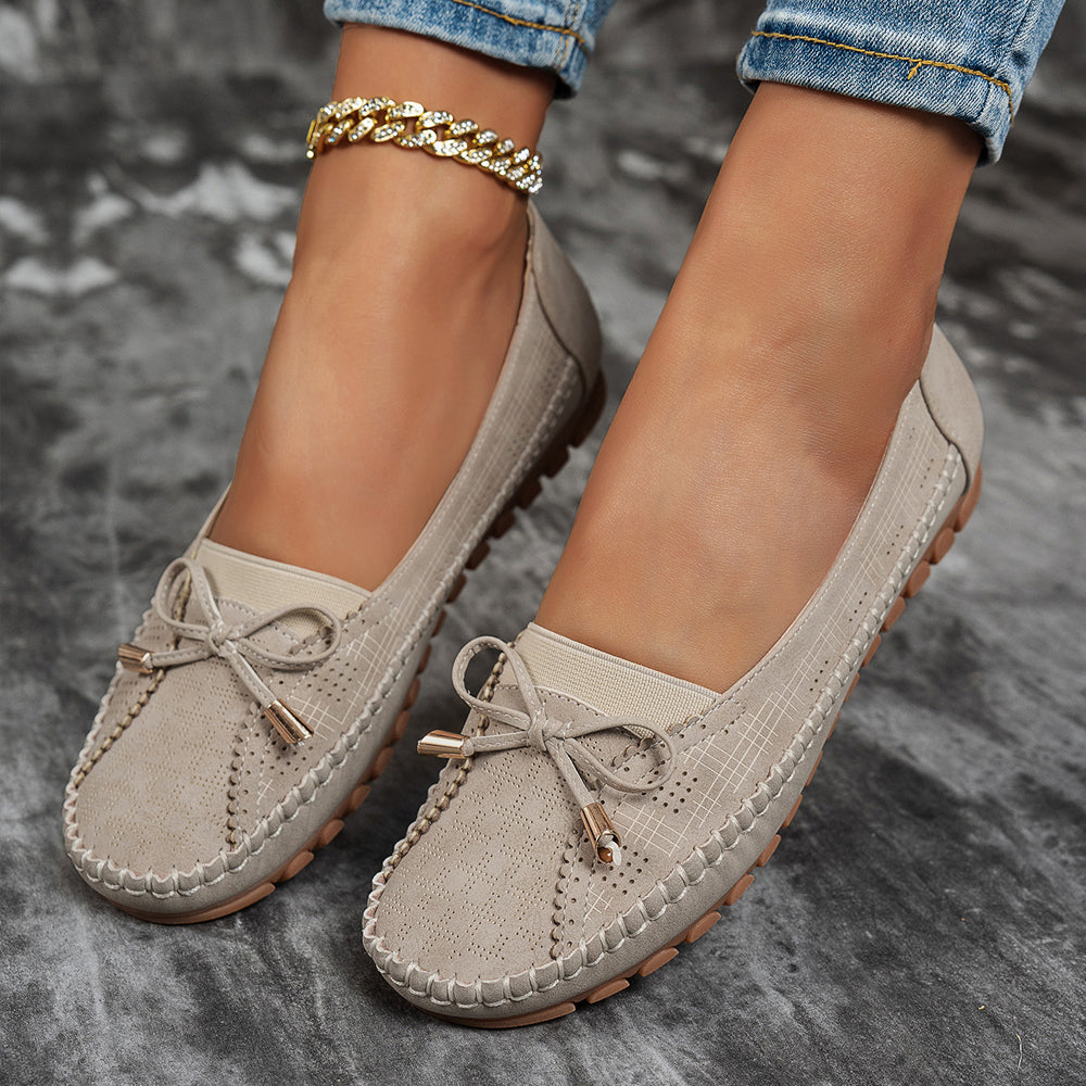 Lena | Bow-Detail Slip-On Flat