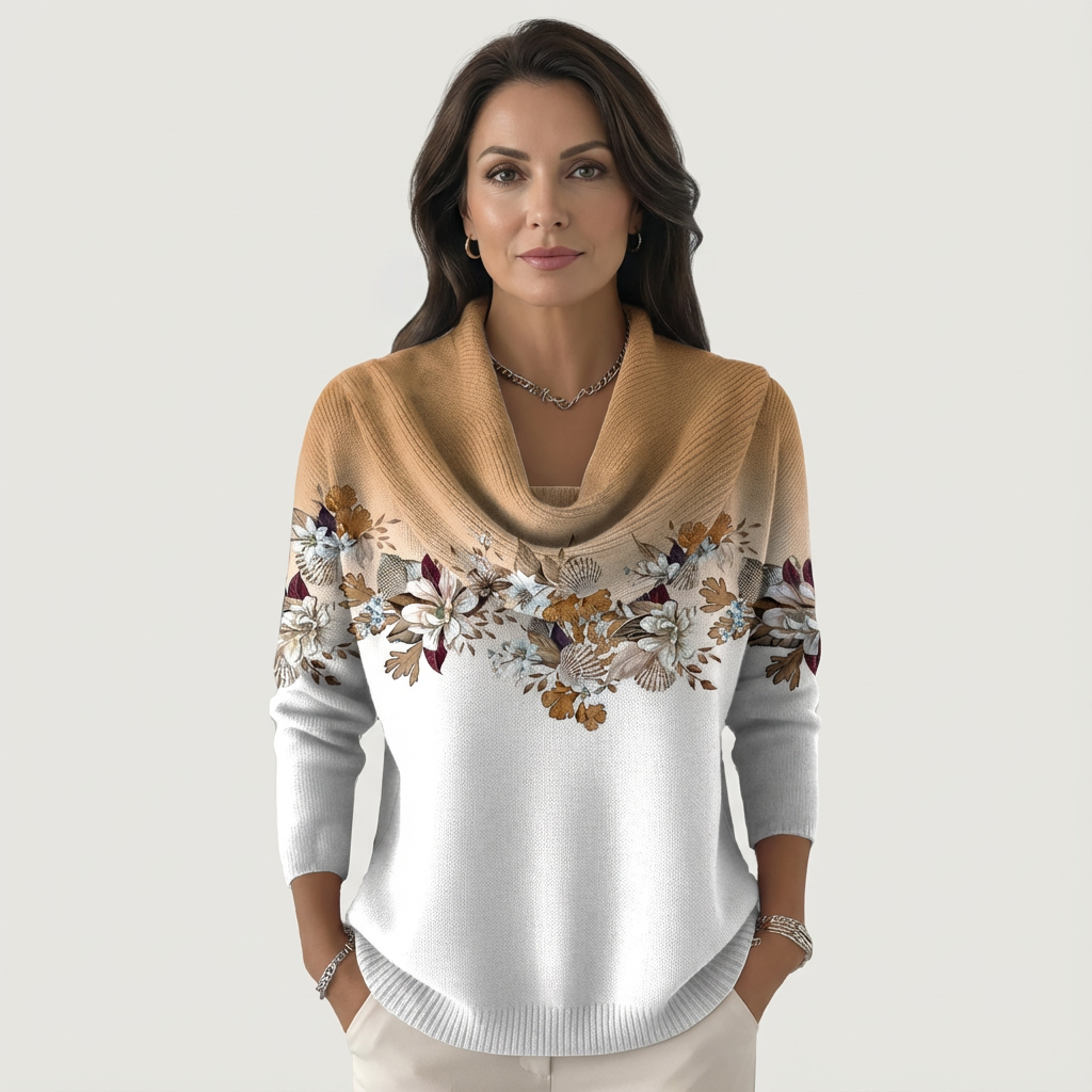 Angelina | Soft Floral Knit Sweater