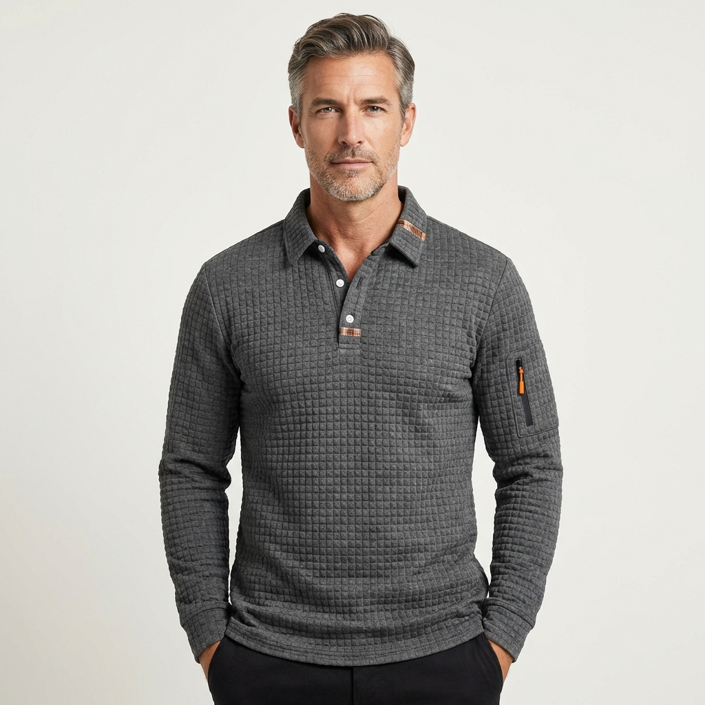 Robert | Luxe Textured Performance Polo