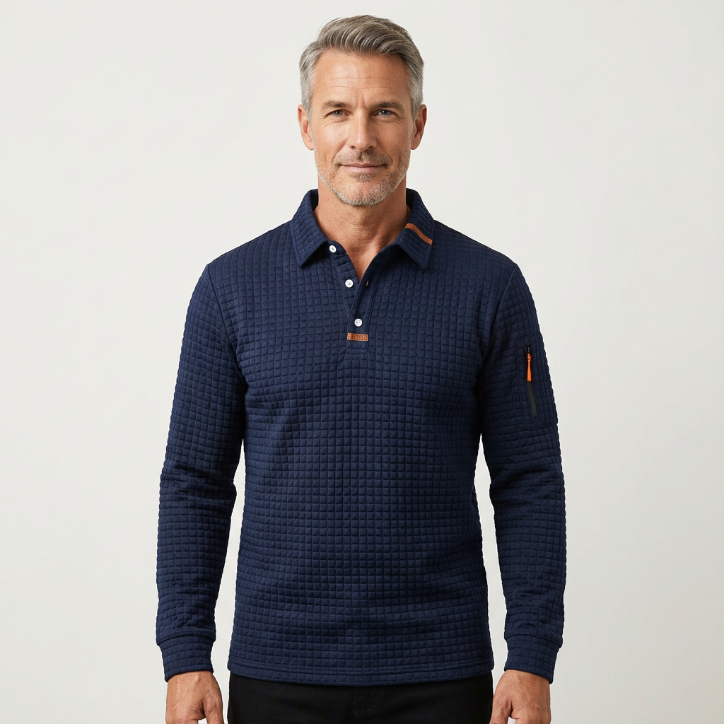Robert | Luxe Textured Performance Polo