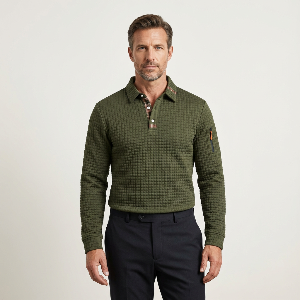 Robert | Luxe Textured Performance Polo