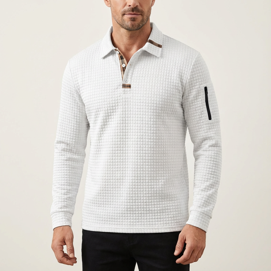 Robert | Luxe Textured Performance Polo