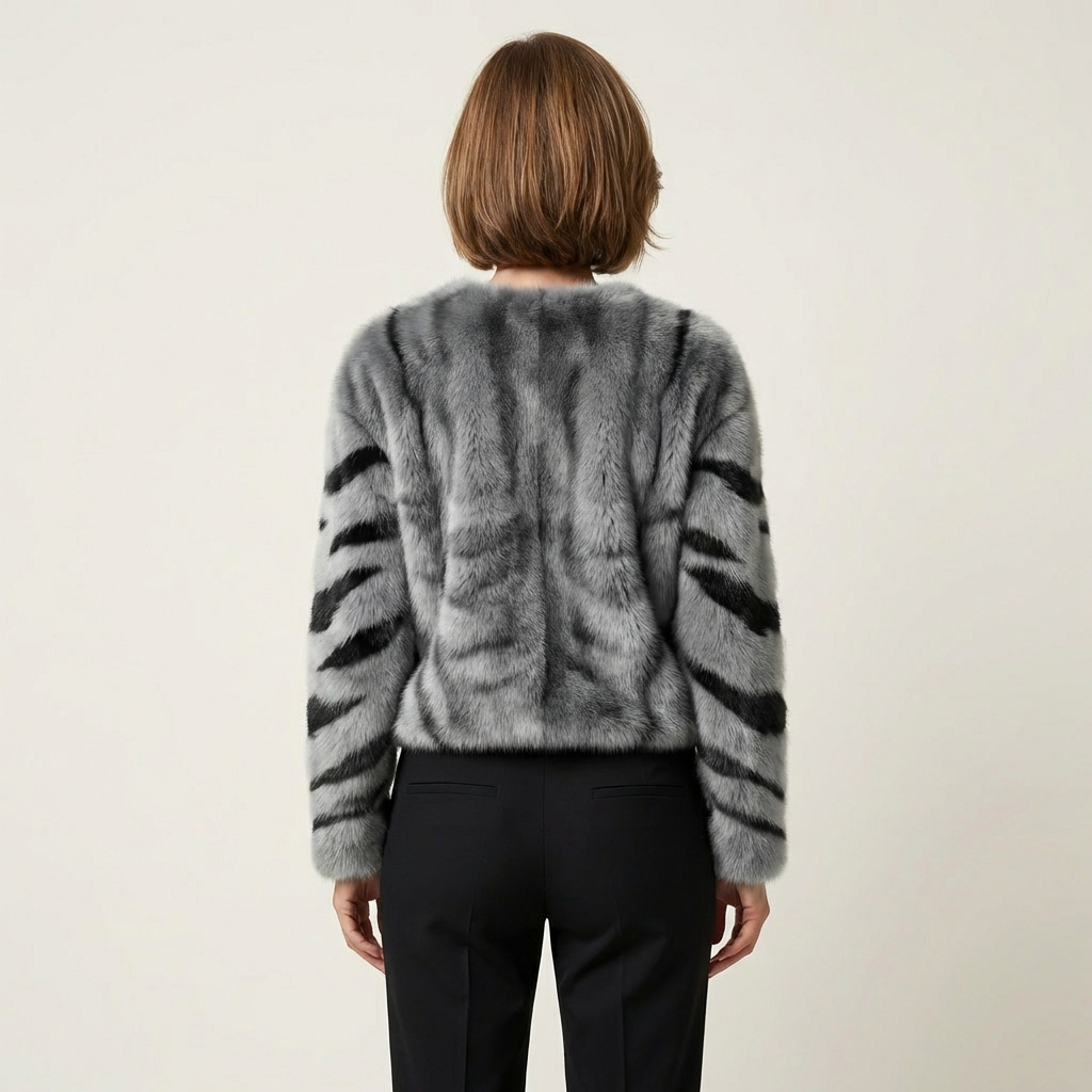 Sabrina | Warm Cat-Print Fleece Sweater