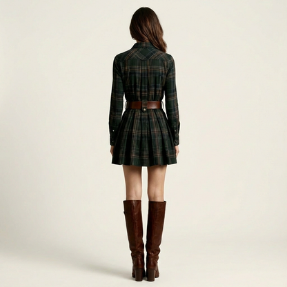 Rosalie | Vintage Plaid Mini Dress