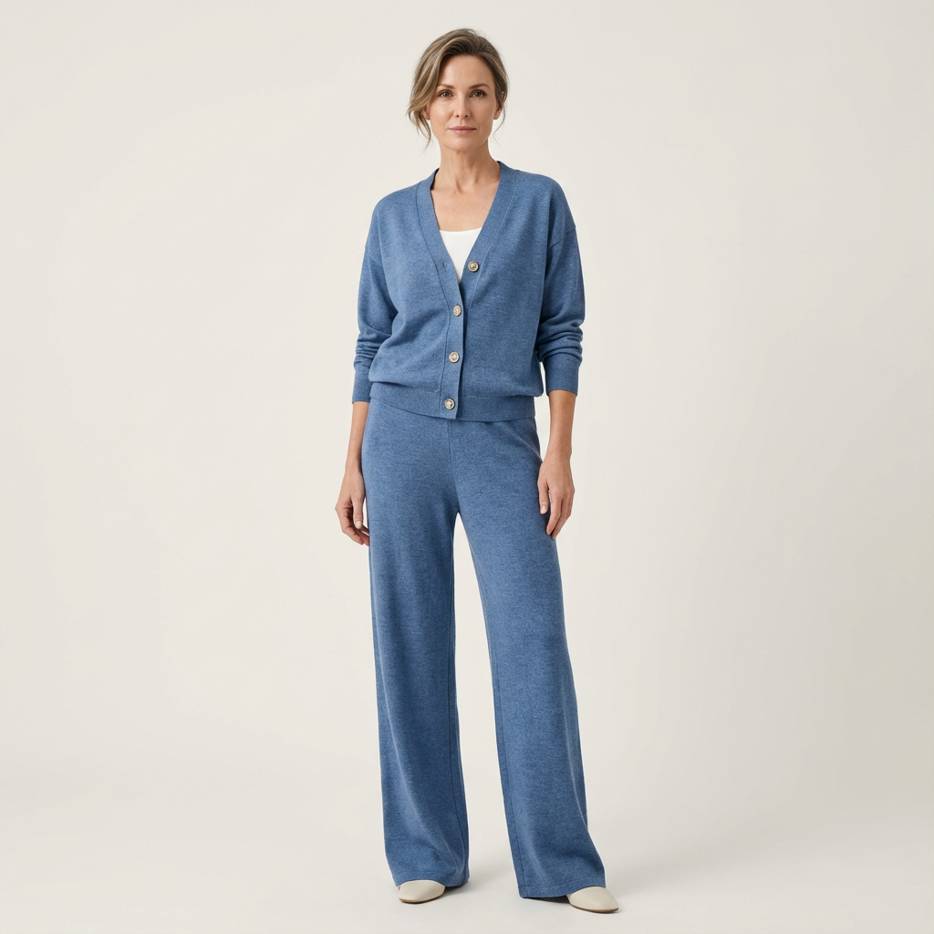 Sherryl | Knit Two-Piece Set with Cardigan & Pants