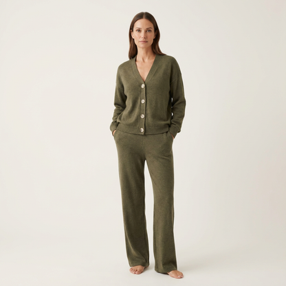 Sherryl | Knit Two-Piece Set with Cardigan & Pants
