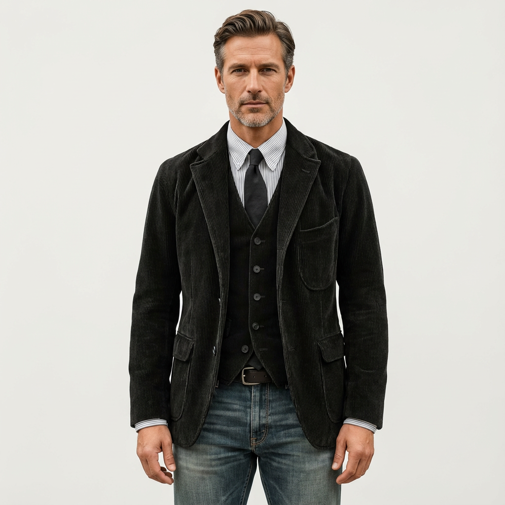 Logan | Velvet Blazer & Vest Set