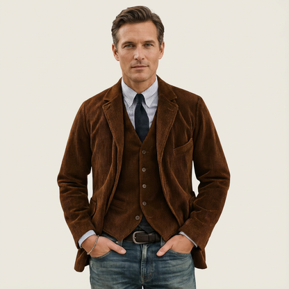Logan | Velvet Blazer & Vest Set
