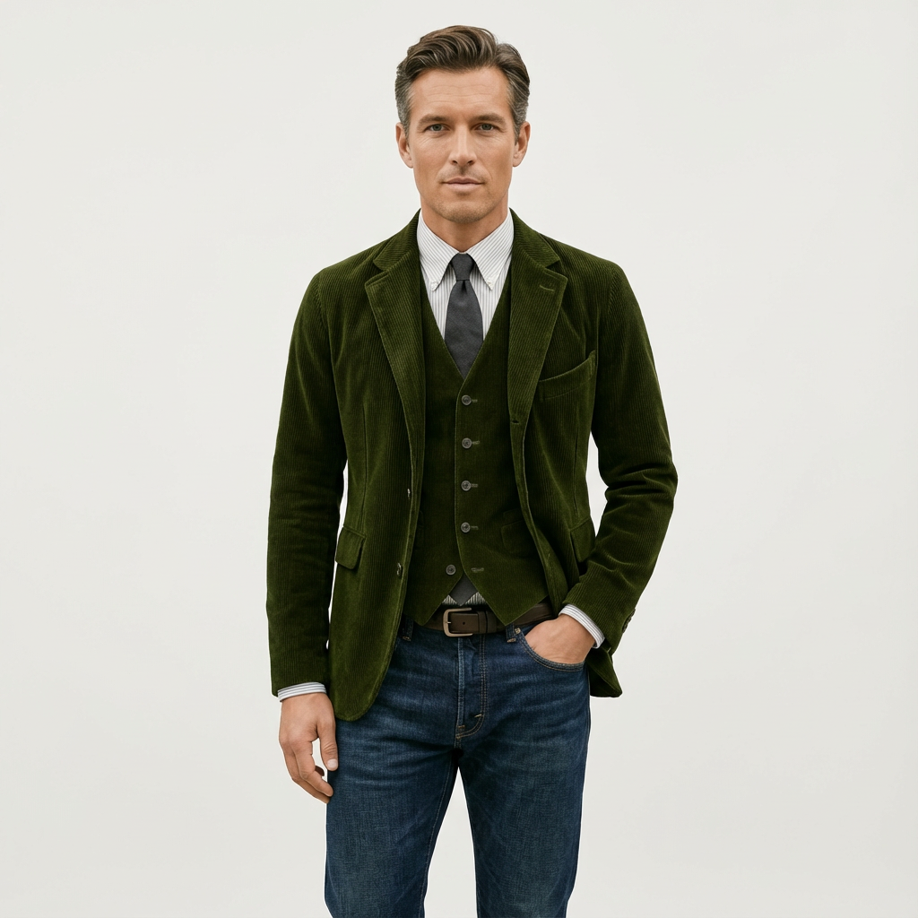 Logan | Velvet Blazer & Vest Set
