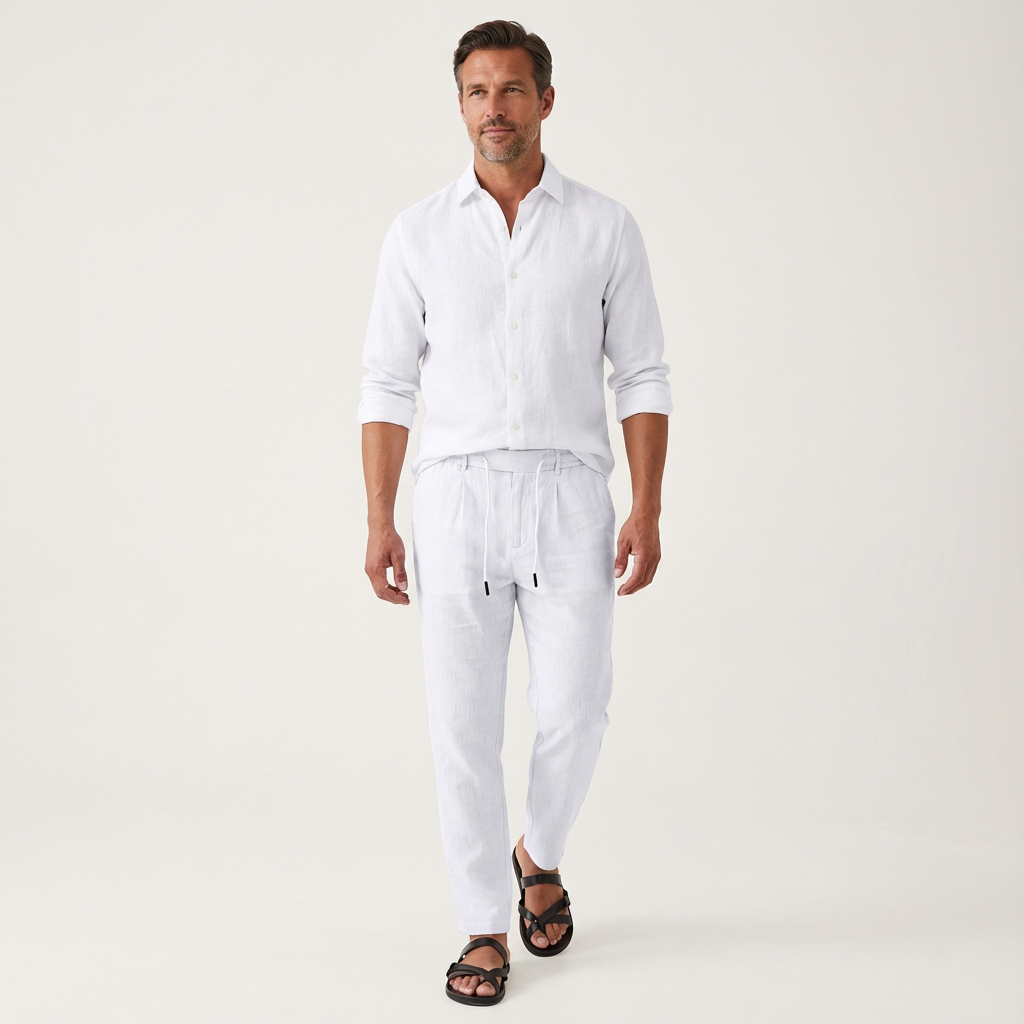 Tony | Wide-Leg Linen Pants