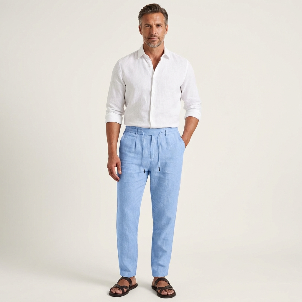 Tony | Wide-Leg Linen Pants
