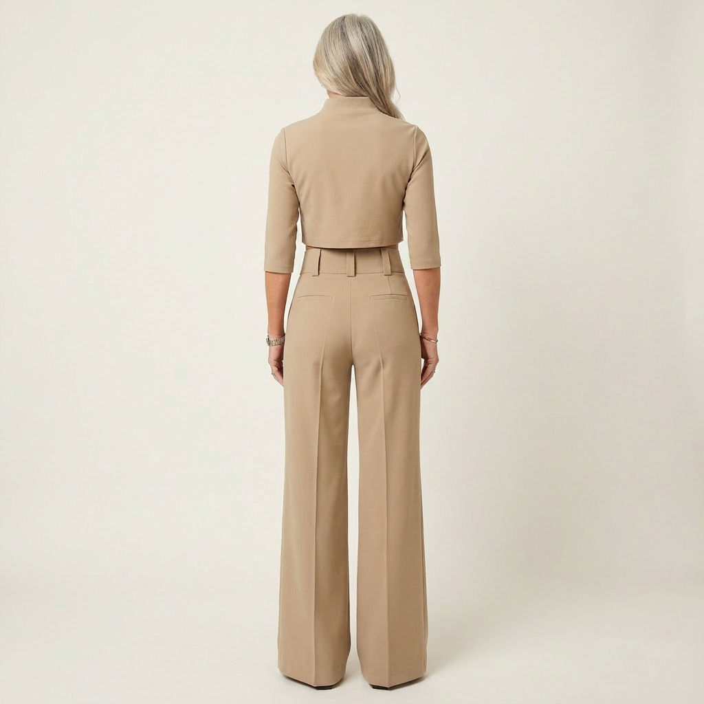 Alessia | Cropped Top & Wide-Leg Pants Set