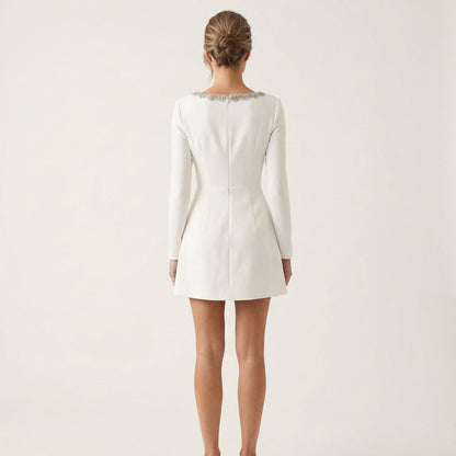 Veronica | Embellished Velvet Mini Dress