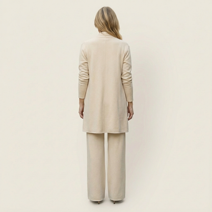 Maria | Elegant 3-Piece Set with Long Cardigan, Top & Pants