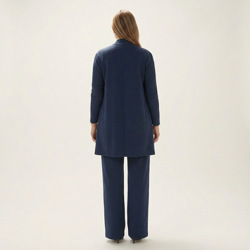 Maria | Elegant 3-Piece Set with Long Cardigan, Top & Pants