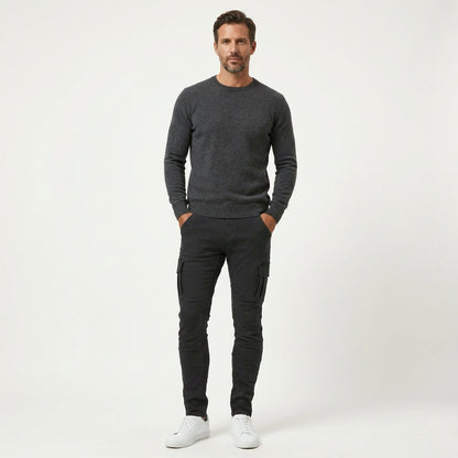 Brad | Stretch Navy Cargo Pants