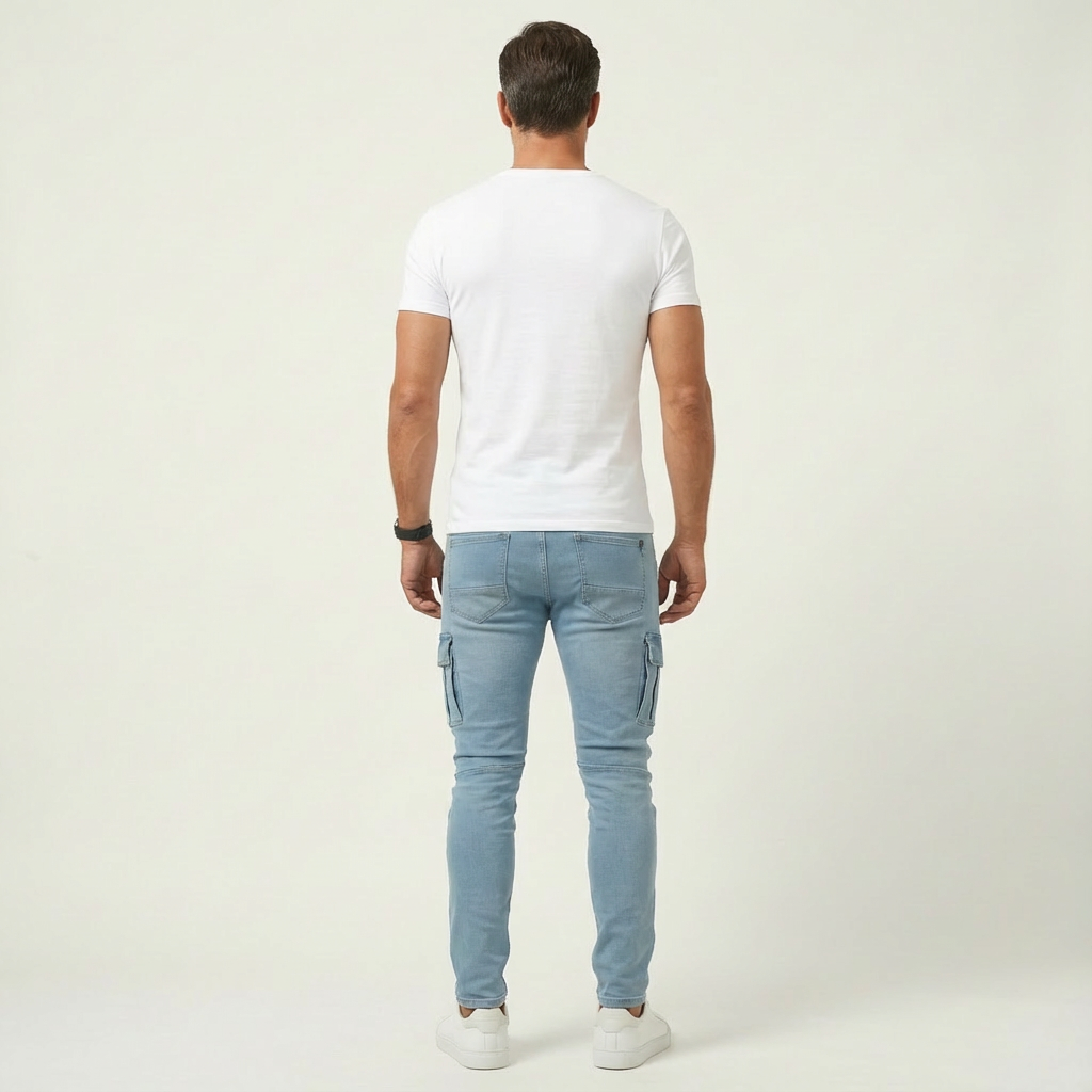 Brad | Stretch Navy Cargo Pants
