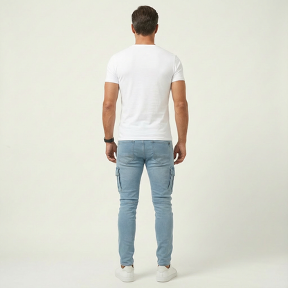 Brad | Stretch Navy Cargo Pants