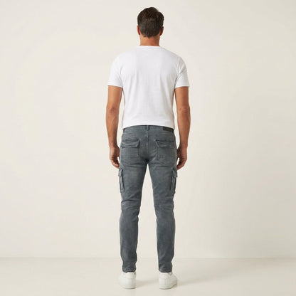 Brad | Stretch Navy Cargo Pants