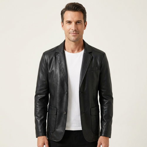 Donny | Leather Blazer Jacket