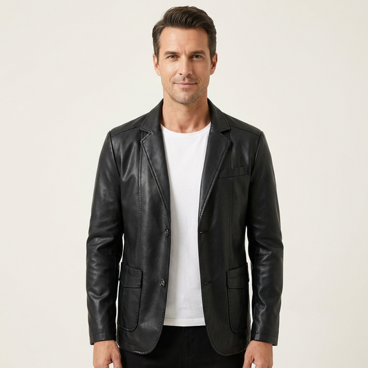 Donny | Leather Blazer Jacket