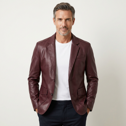 Donny | Leather Blazer Jacket