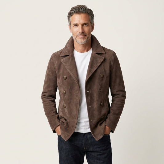 Russell | Suede Pea Coat