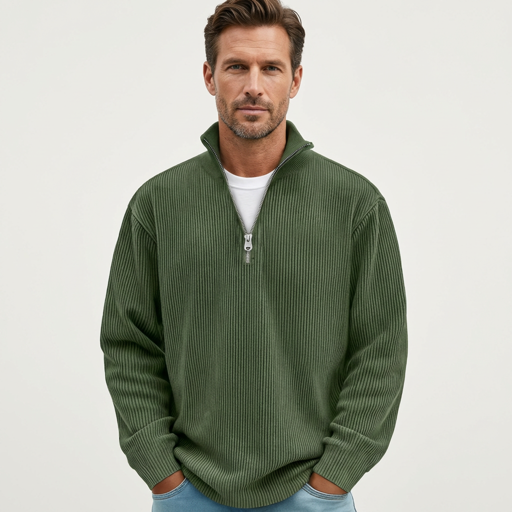 Bryan | Trendy Half-Zip Sweater