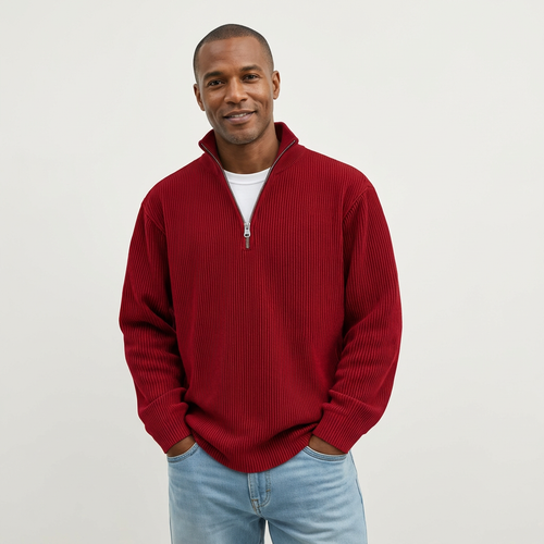 Bryan | Trendy Half-Zip Sweater