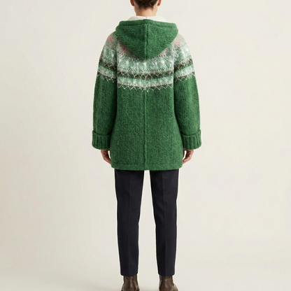 Lauren | Modern Retro Knitted Cardigan with Hood