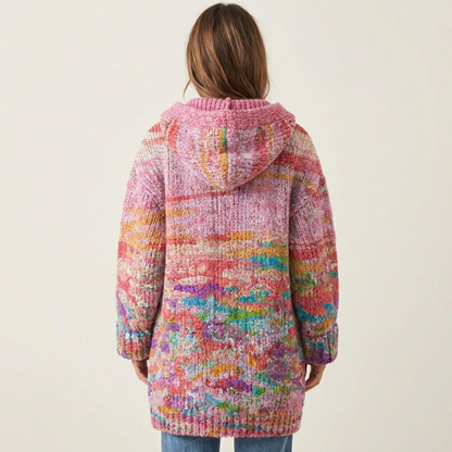 Lauren | Modern Retro Knitted Cardigan with Hood