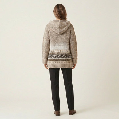Lauren | Modern Retro Knitted Cardigan with Hood