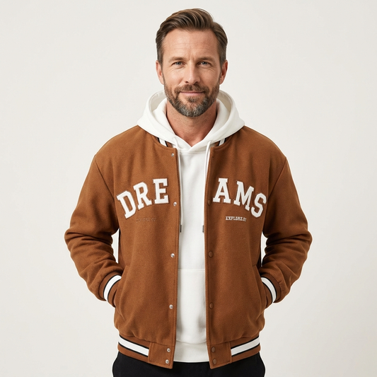 Zack | Hooded Varsity Jacket