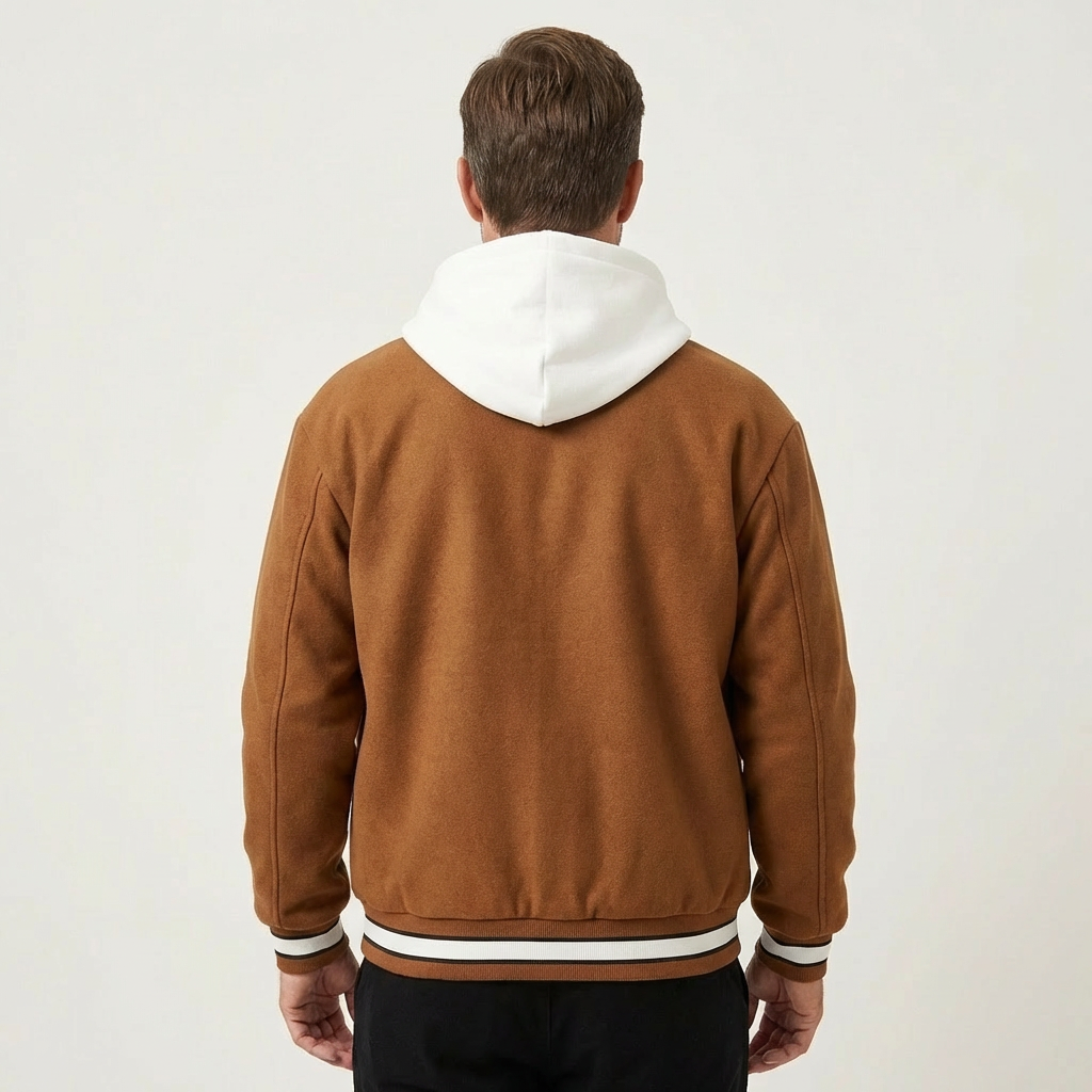 Zack | Hooded Varsity Jacket