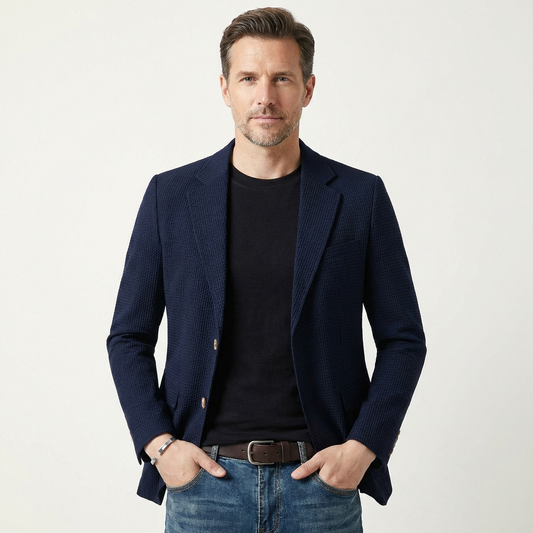 George | Structured Waffle-Knit Blazer