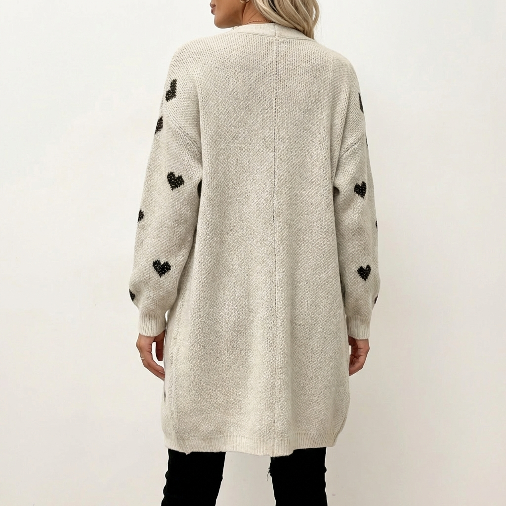 Nina | Casual Heart Knit Cardigan