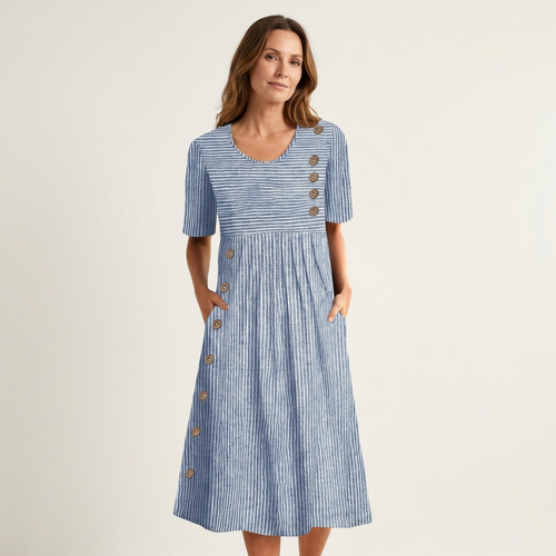 Christin | Striped Midi Dress