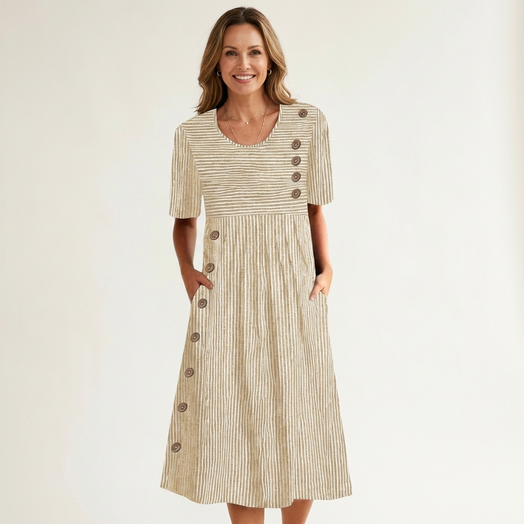 Christin | Striped Midi Dress