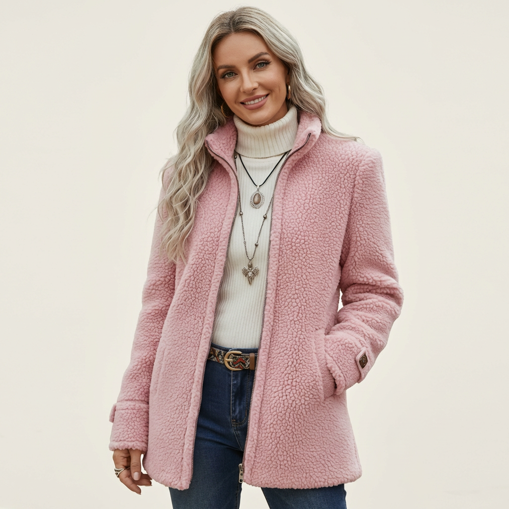 Pamela | Soft Zip Mid-Season Jacket
