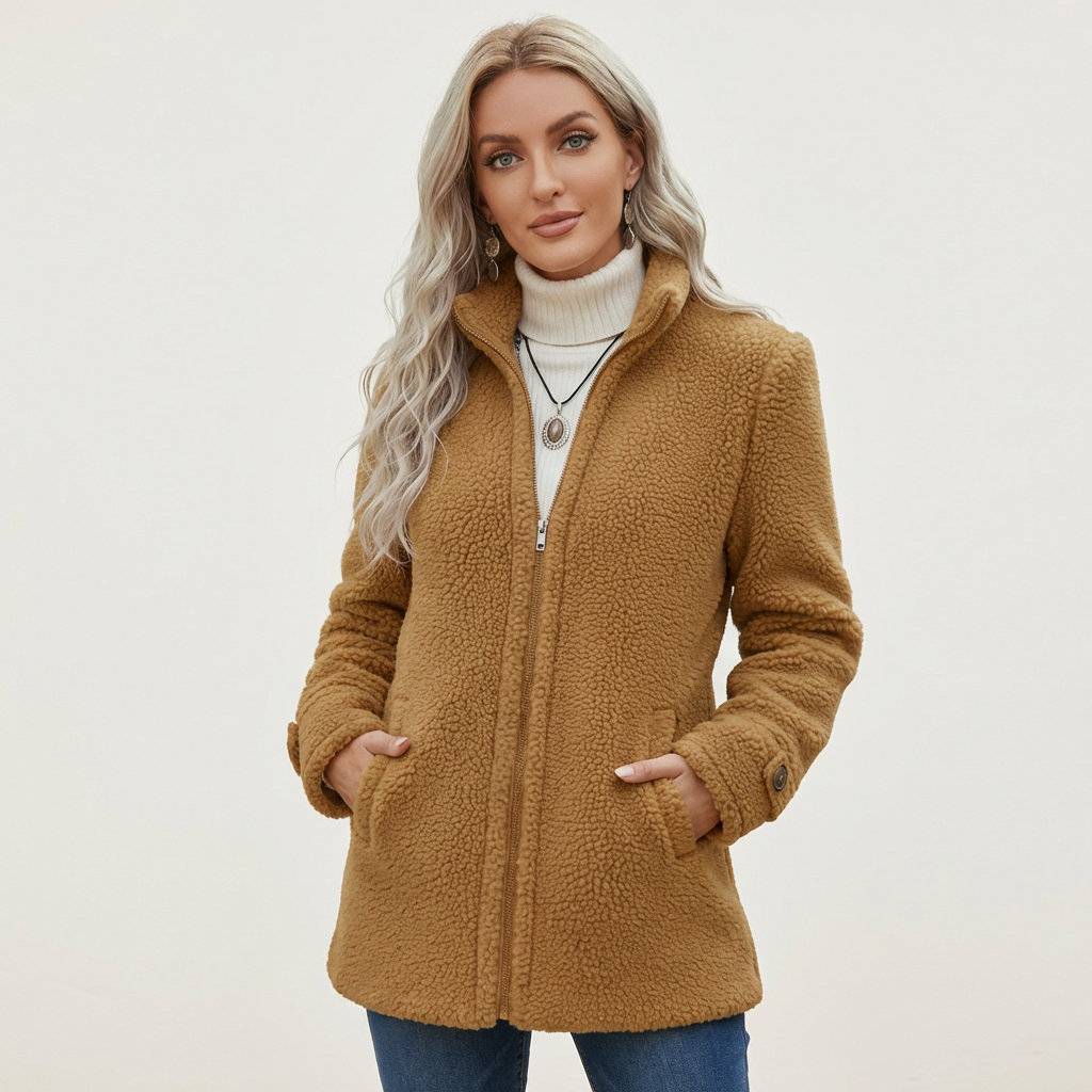 Pamela | Soft Zip Mid-Season Jacket