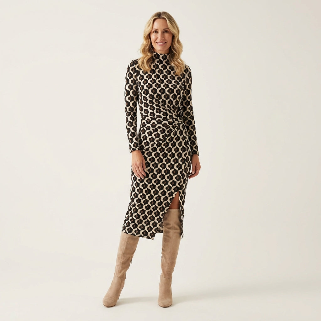 Kimberly | Printed Split Dress