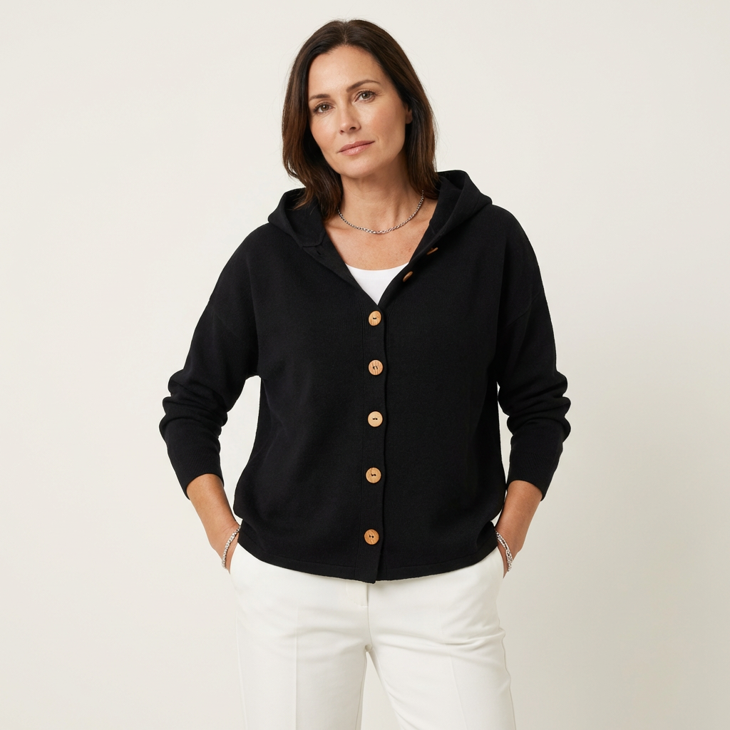 Joanne | Cotton Hooded Cardigan