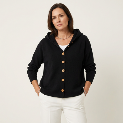 Joanne | Cotton Hooded Cardigan