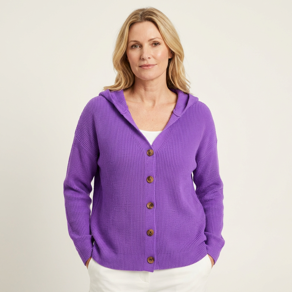 Joanne | Cotton Hooded Cardigan