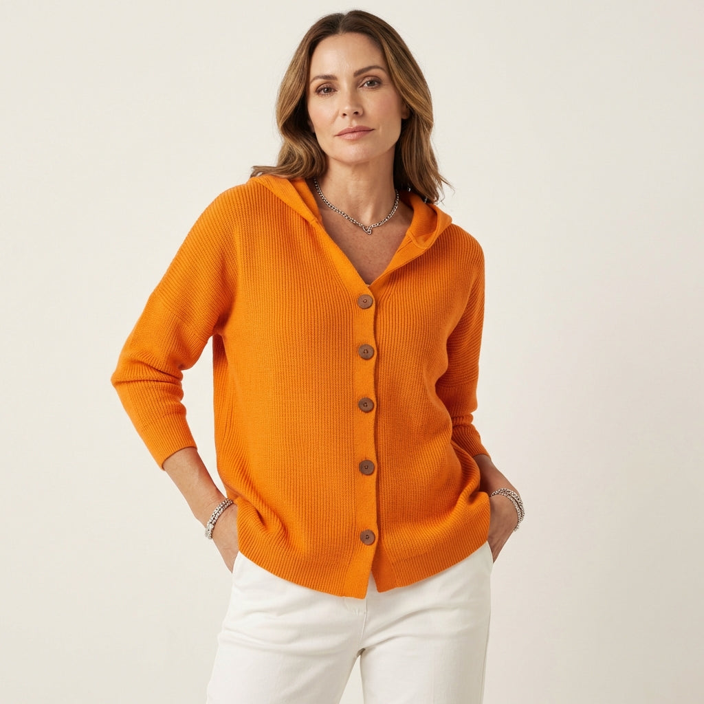 Joanne | Cotton Hooded Cardigan
