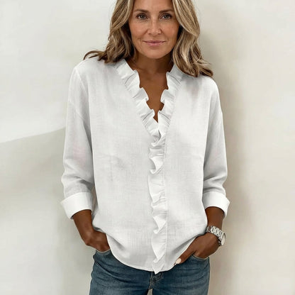 Camilla | Ruffled V-Neck Blouse
