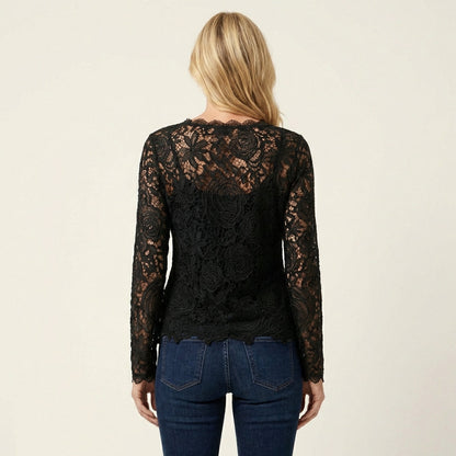 Debby | Basic Long Sleeve Lace Top