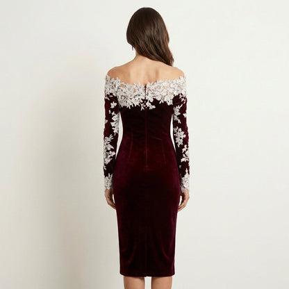 Yasmine | Off-Shoulder Lace Bodycon Dress