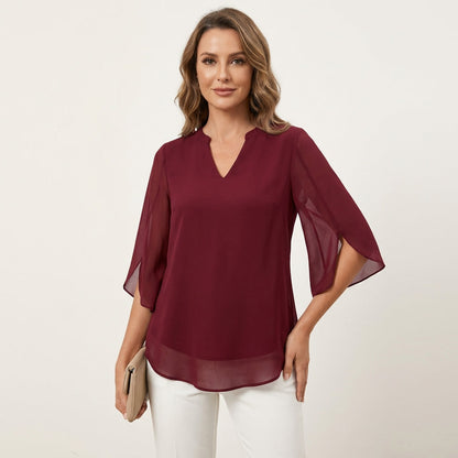 Claudia | V-Neck Blouse